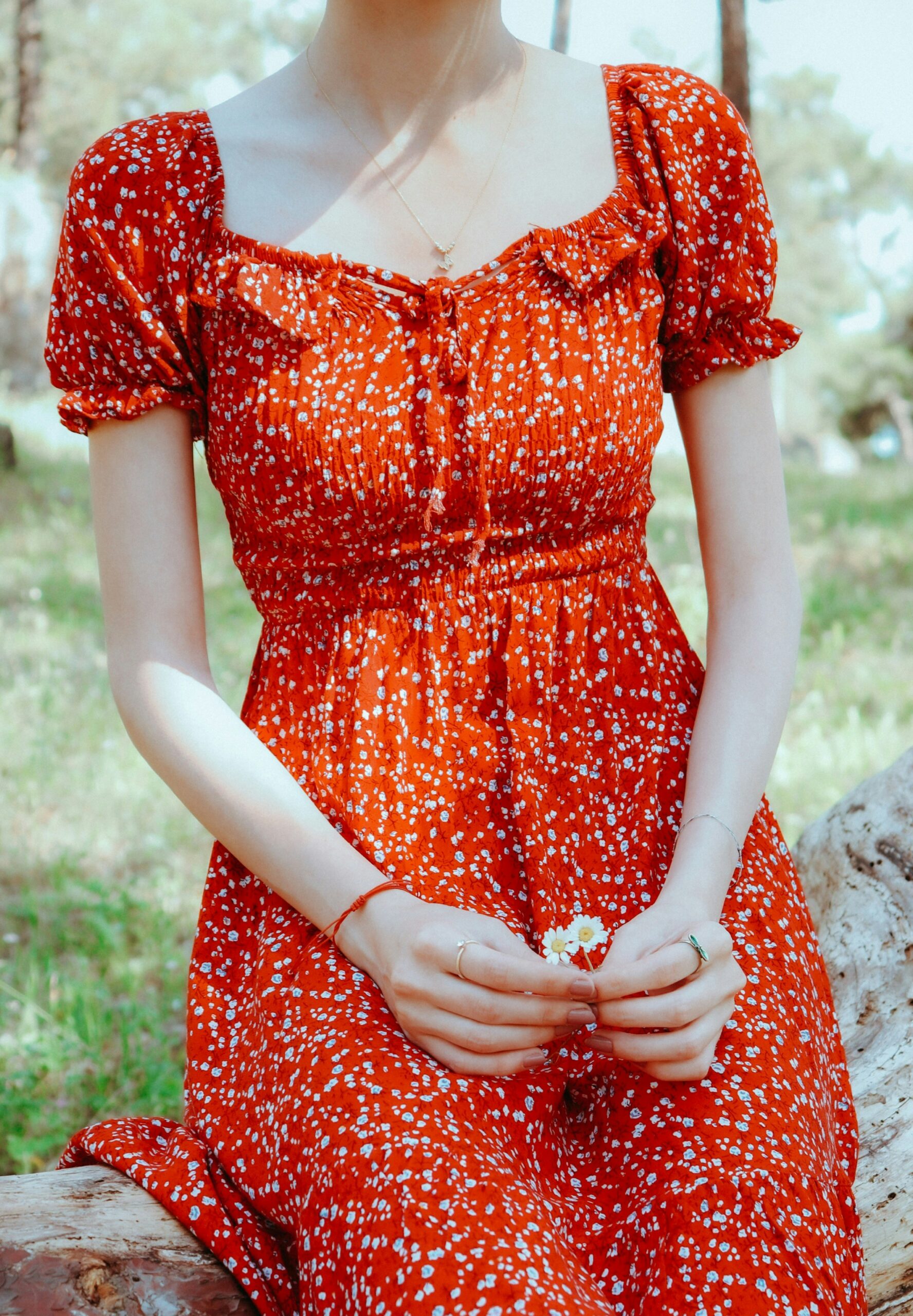 Red aline dress rarestudio